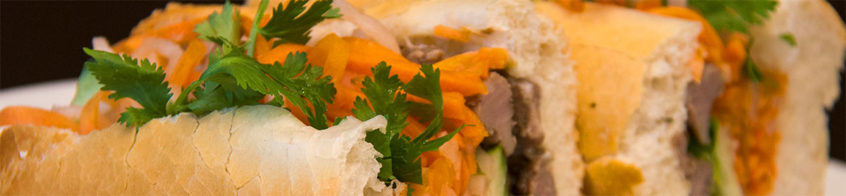 Fresh banh mi sandwiches